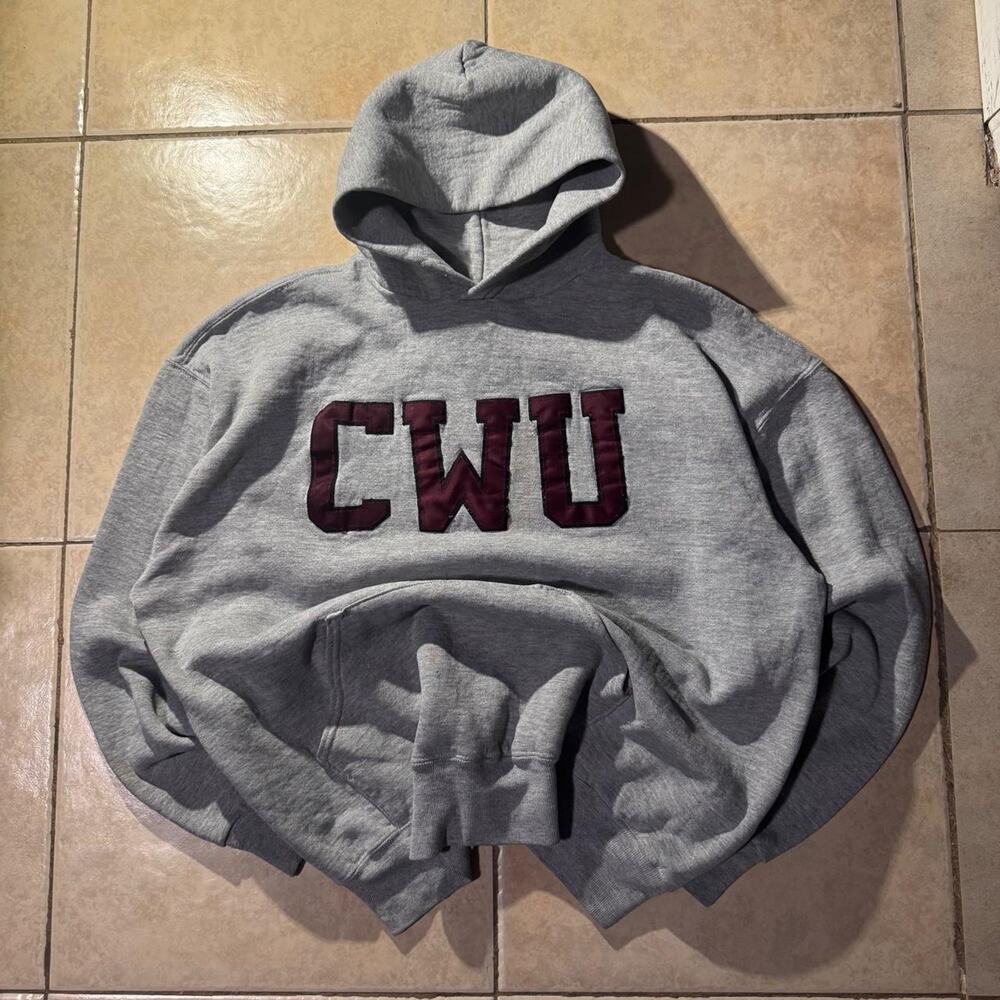 Vintage 2000s gray russell athletic CWU Hoodie Size XL in Mens